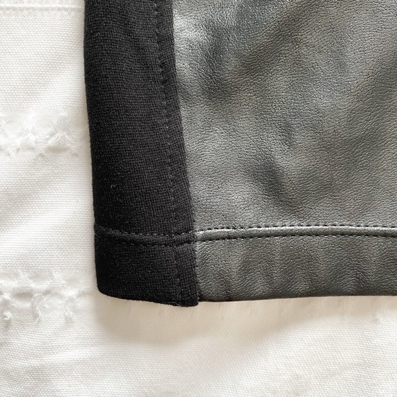 ARITZIA WILFRED FREE BEHATI BLACK FAUX LEATHER SLEEVELESS BODYCON MINI DRESS - S - Picture 8 of 9